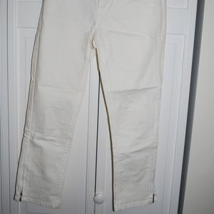WHBM Blanc crop denim ankle zip
